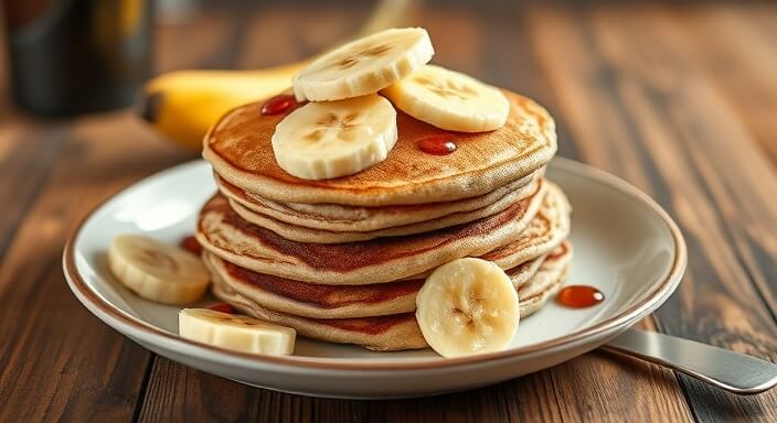 Whole Wheat Banana Pancakes