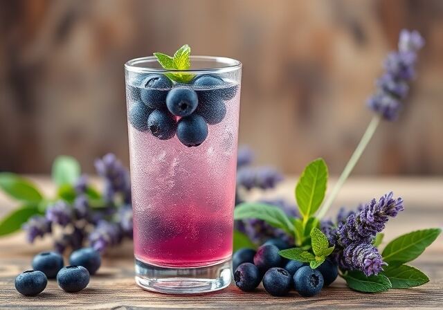 Blueberry and Lavender Detox Water