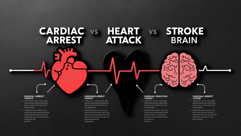 Cardiac Arrest vs Heart Attack vs Stroke